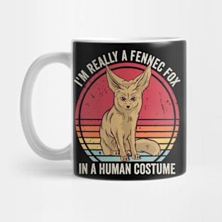 Funny Fennec Fox Vintage Retro Mug